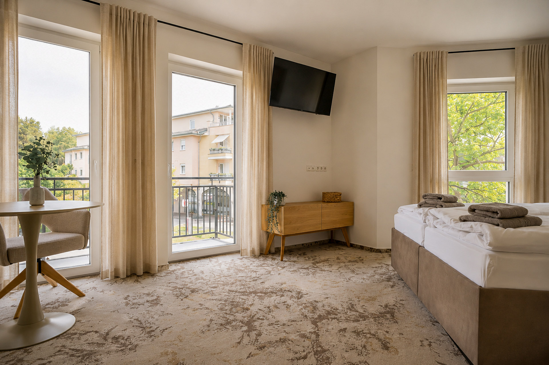 Doppelzimmer Standard in der Pension am Markt in Grüneheide